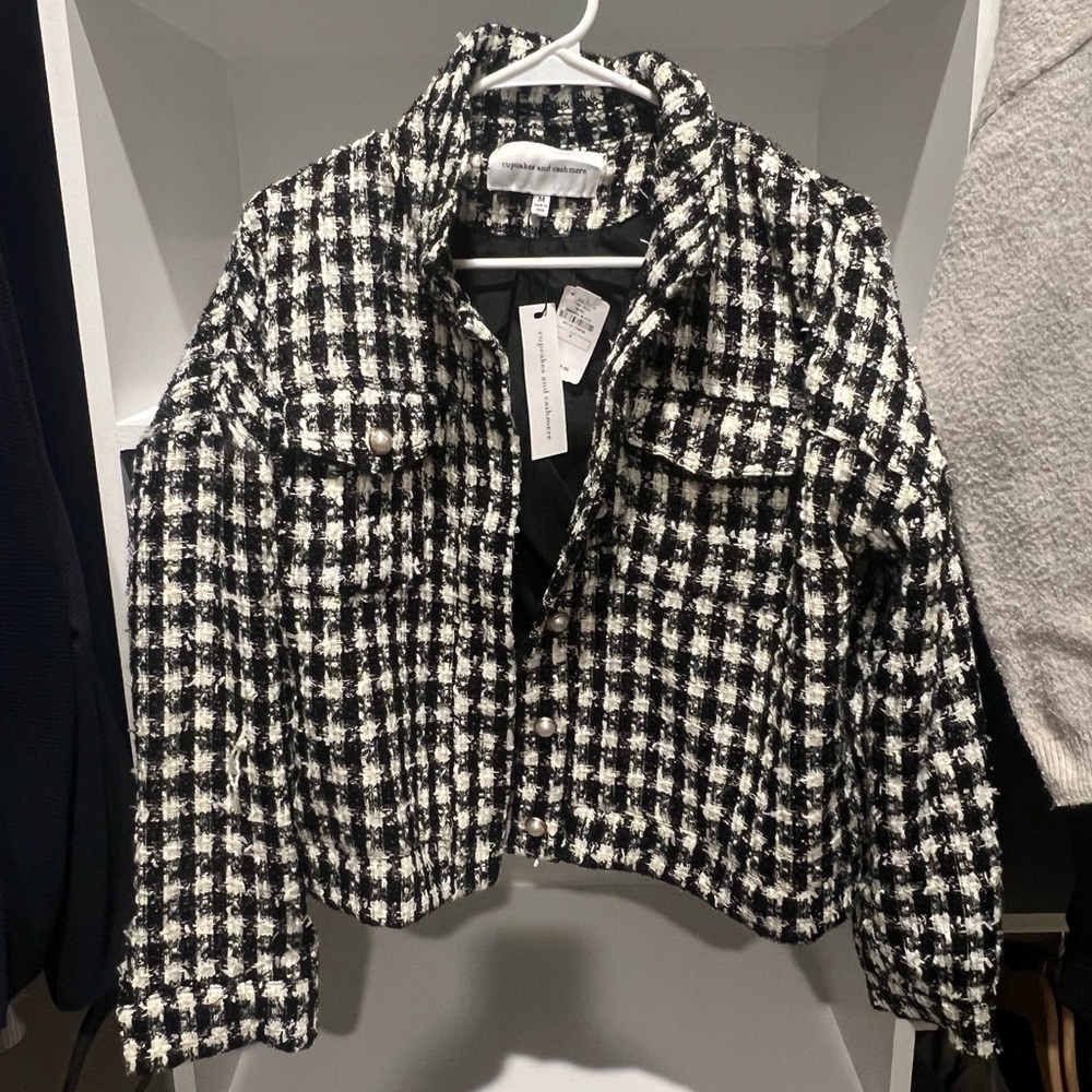 Black and White Tweed Jacket